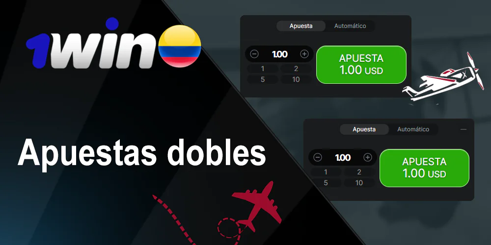 Apuestas dobles del juego Aviator 1Win
